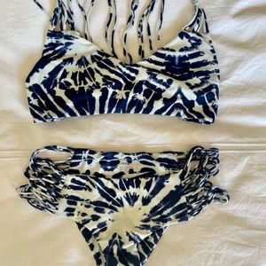 Mikoh tie dye blue bikini